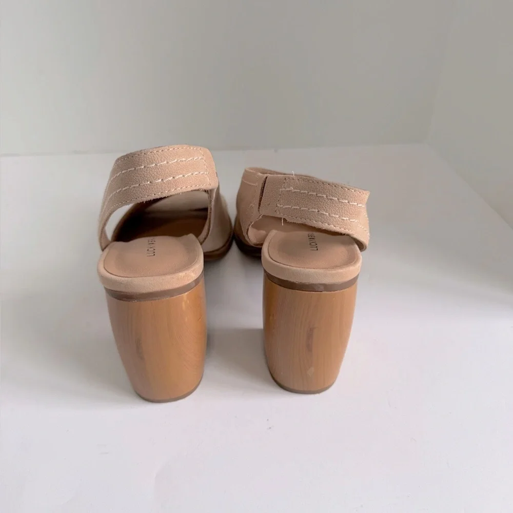 Lucky Brand Xilna Leather Slingback Heels Brown Womens Size 8 - Picture 11 of 14